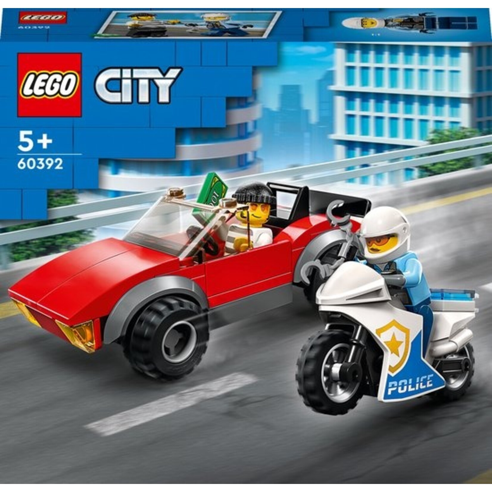 LEGO LEGO City Achtervolging auto op politiemotor Set - 60392