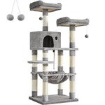 Bobbel Home Bobbel Home - cat tree - 143 cm - stable cat tree with cat house - Light gray