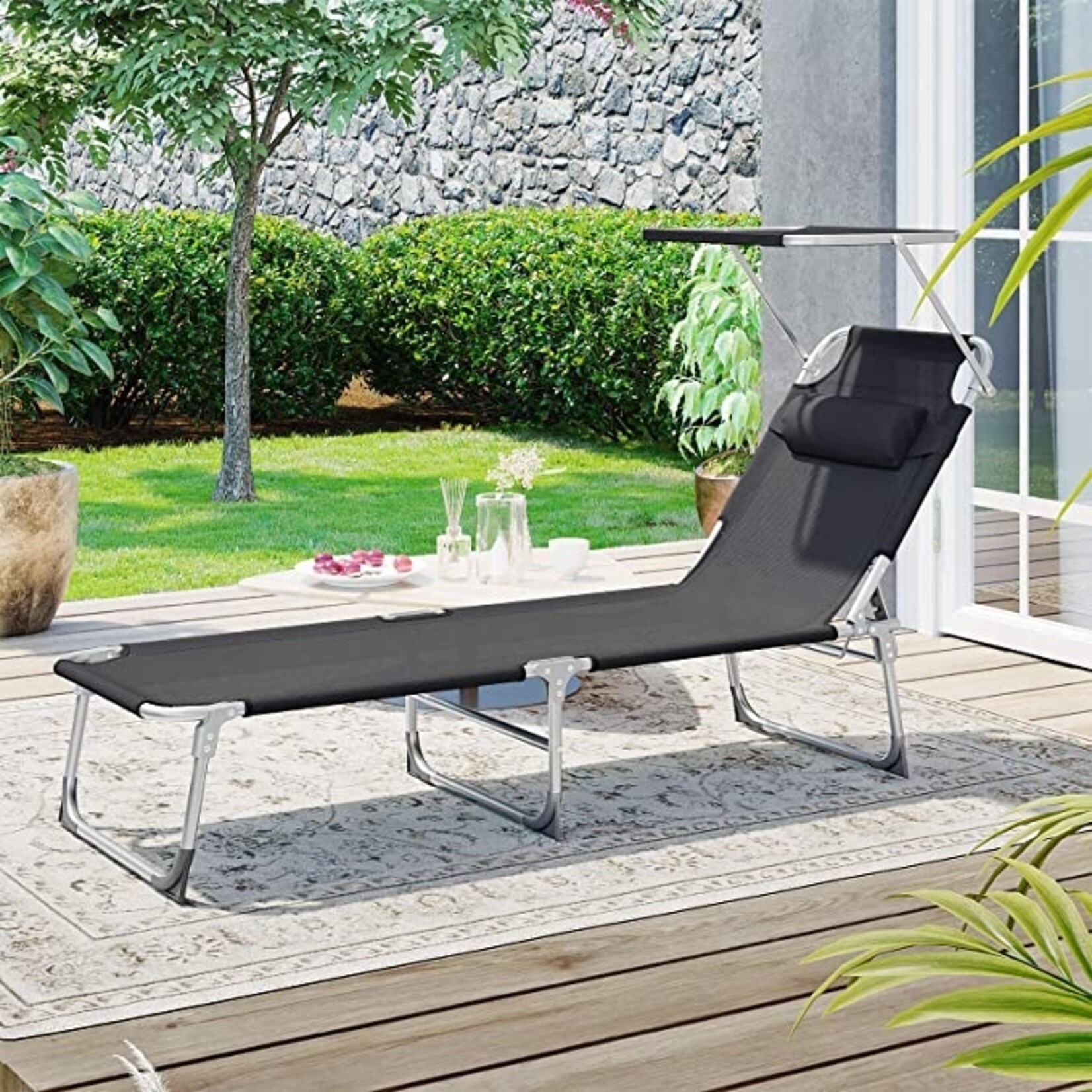 Parya Home Parya Garden - Deck chair - Adjustable - 53 x 193 x 29,5 cm