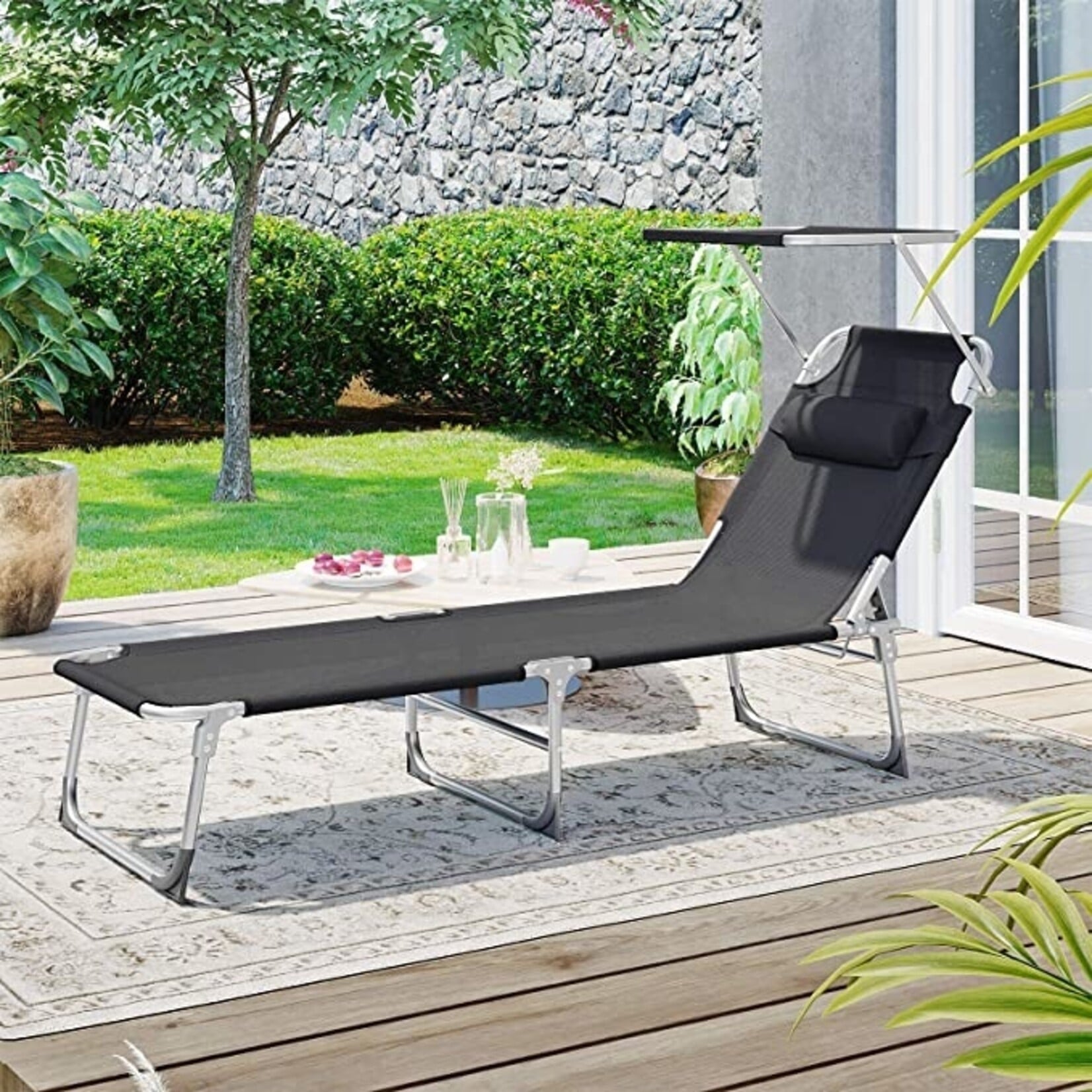 Parya Home Parya Garden - Ligstoel - Verstelbaar - 53 x 193 x 29,5 cm