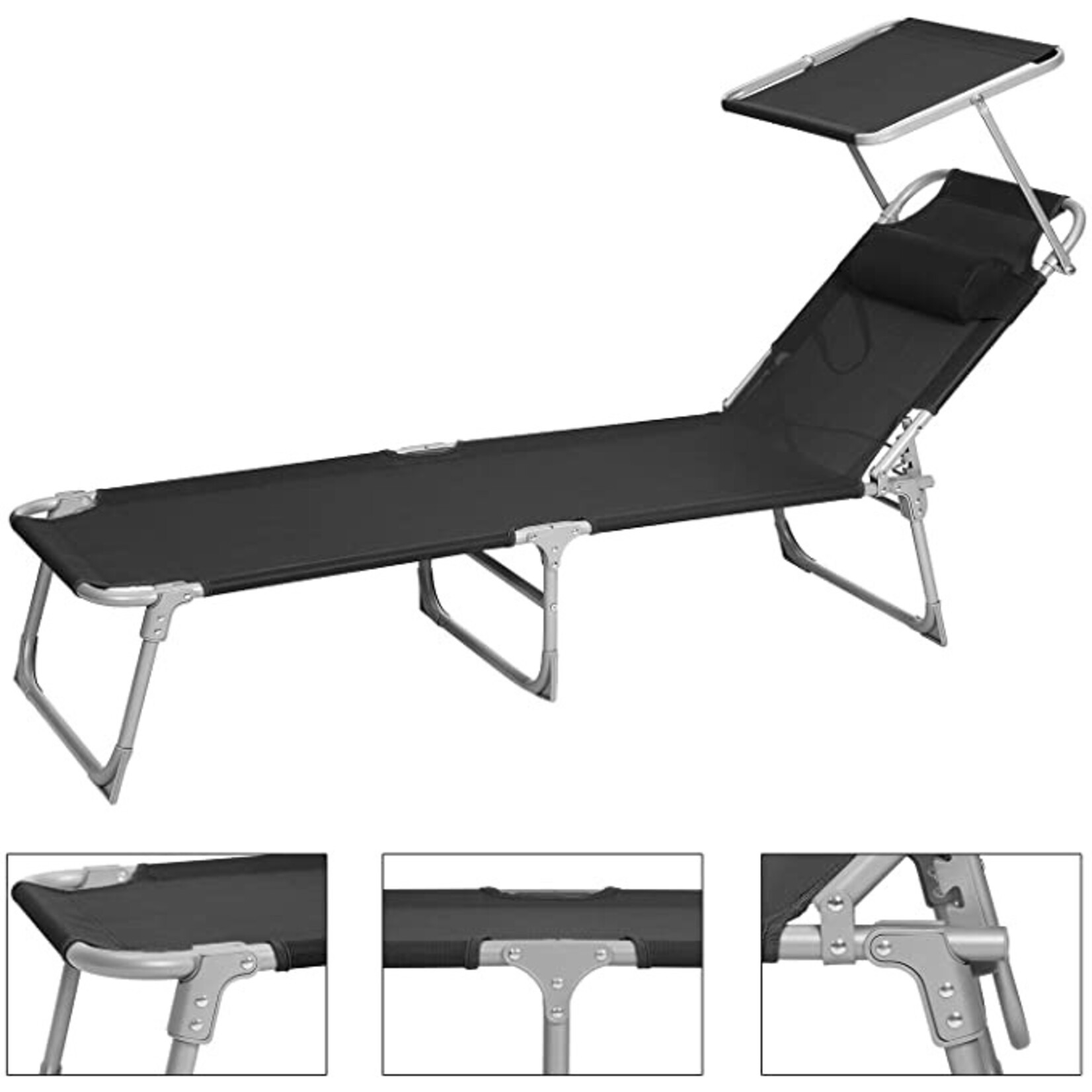Parya Home Parya Garden - Deck chair - Adjustable - 53 x 193 x 29,5 cm