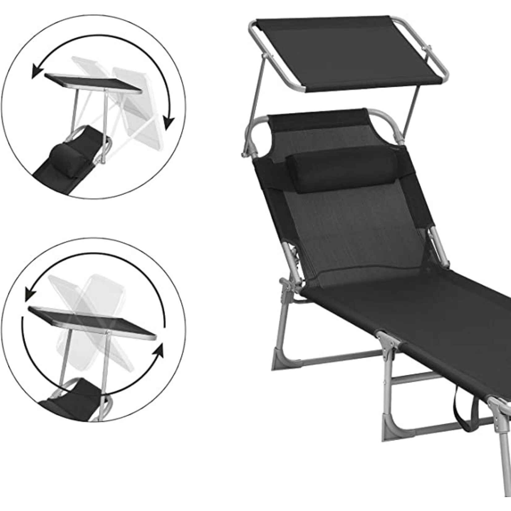 Parya Home Parya Garden - Deck chair - Adjustable - 53 x 193 x 29,5 cm