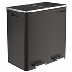 Parya Prullenbak Met 2 Compartimenten - 2 x 30 L - Met Zwart