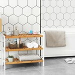 Parya Home Shoe Rack - Bamboo - 12 Pairs -  55 x 70 x 25 cm