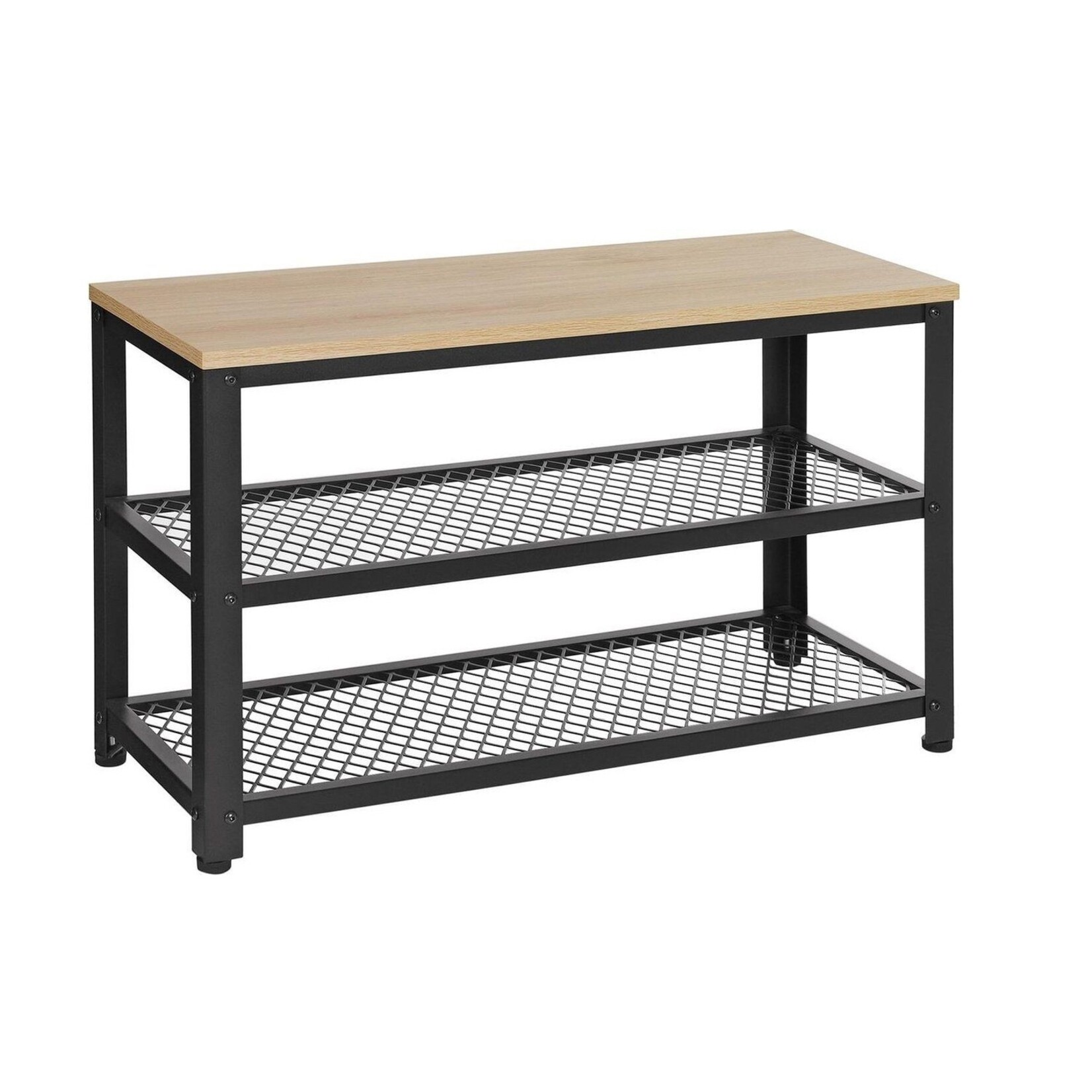 Parya Home - Shoenenrek - Hout & Metaal - Zwart