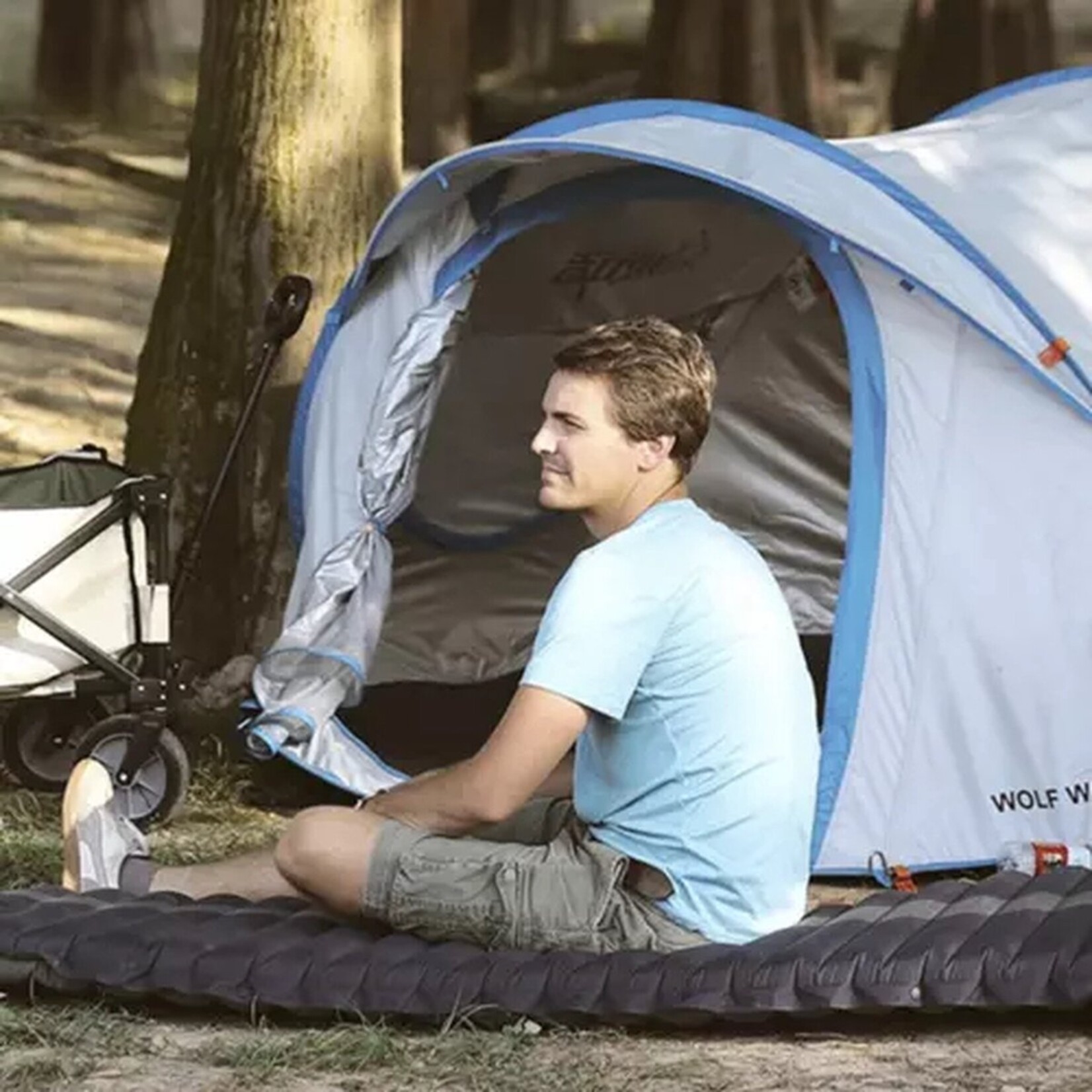 Trizand Inflatable Tourist Mattress: Perfect for Camping Trips