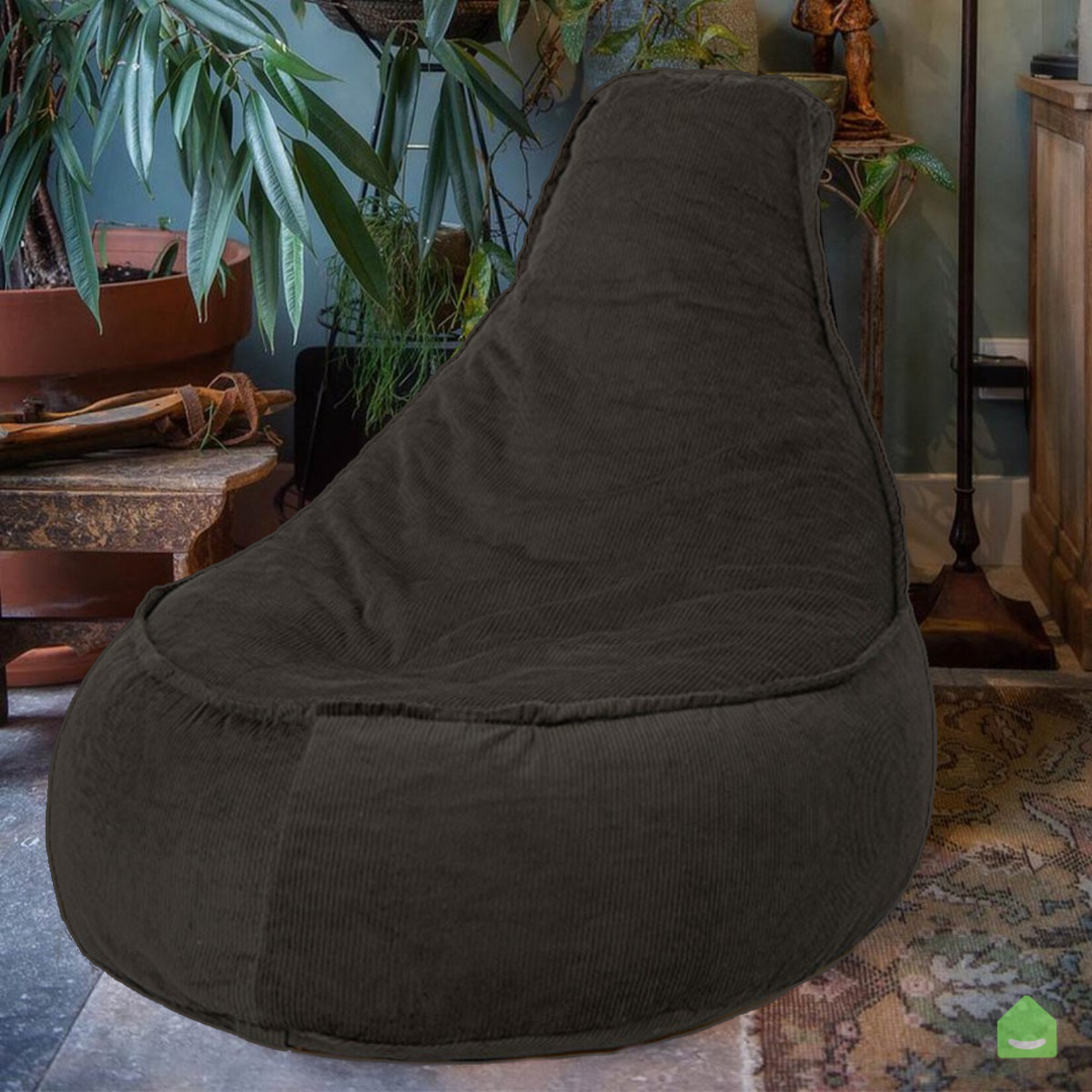 Bobbel Home Bobbel Home -  Zitzak Stoelvorm - Santiago - Ribstof – Zitstoel - Junior - 100 liter - Curduroy - Voor Binnen - Roze