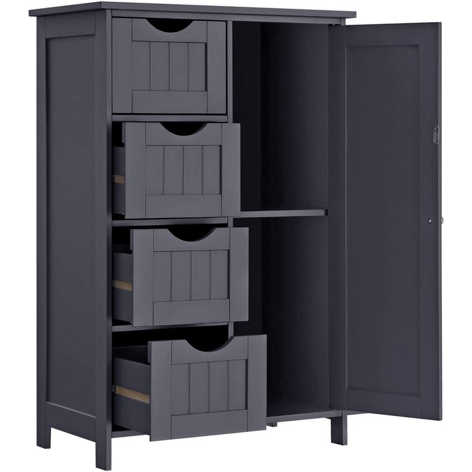Bobbel Home Bobbel Home Bathroom Cabinet - 4 Drawers - MDF - Grey