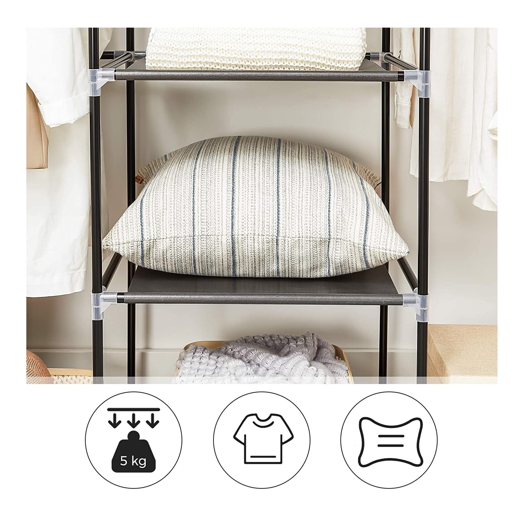 Bobbel Home Wardrobe XXL – Spacious, Practical and Flexible - 170x45x170cm