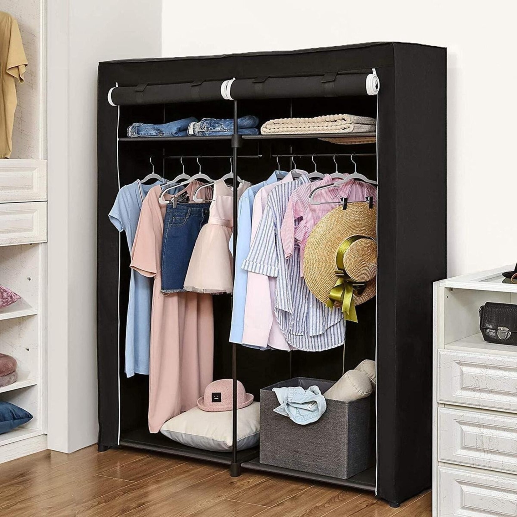 Parya Home - Foldable wardrobe - Black