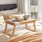 Parya Home - Houten Laptoptafel - Verstelbaar - Inklapbaar - Bamboe - Bruin