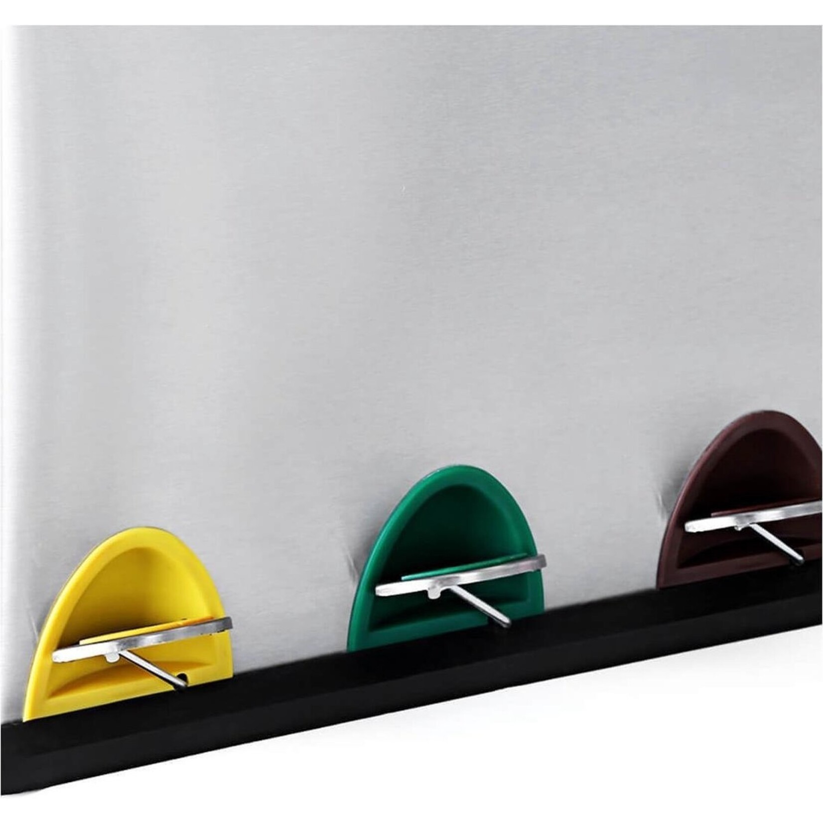 Parya Home Parya Home garbage can waste garbage can with inner bucket waste separation systems pedal bin stainless steel (24 liters 3x8L)