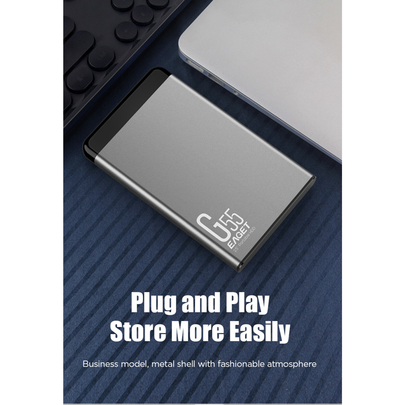 Dutch Wanted Dutch Wanted Eaget Portable SSD External Hard Drive - 1000GB of Solid State Storage - Plug and play - Portable storage - Storage external PC or laptop - USB 3.2 - Hard drive expansion