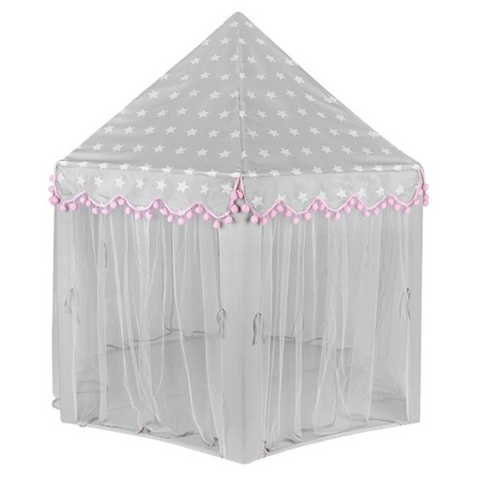 Bobbel Home Bobbel Home - Speeltent voor Kinderen - Speelhuisje - Partytent voor kinderen - Speel kasteel -Met Bodem - 123x123x140cm - Grijs