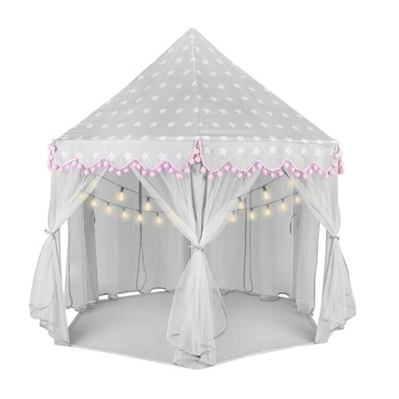 Bobbel Home Bobbel Home - Speeltent voor Kinderen - Speelhuisje - Partytent voor kinderen - Speel kasteel -Met Bodem - 123x123x140cm - Grijs