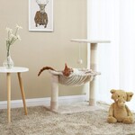 Bobbel Home Bobble Home - Stable cat tree with plush hammock - scratching post with lounger - 70 cm beige