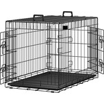 Bobbel Home Bobbel Home - Hondenkooi 2 deuren - hondenbox - transportbox opvouwbaar draadkooi - katten, konijnen, gevogelte kooi - zwart XL 91 x 64 x 58 cm