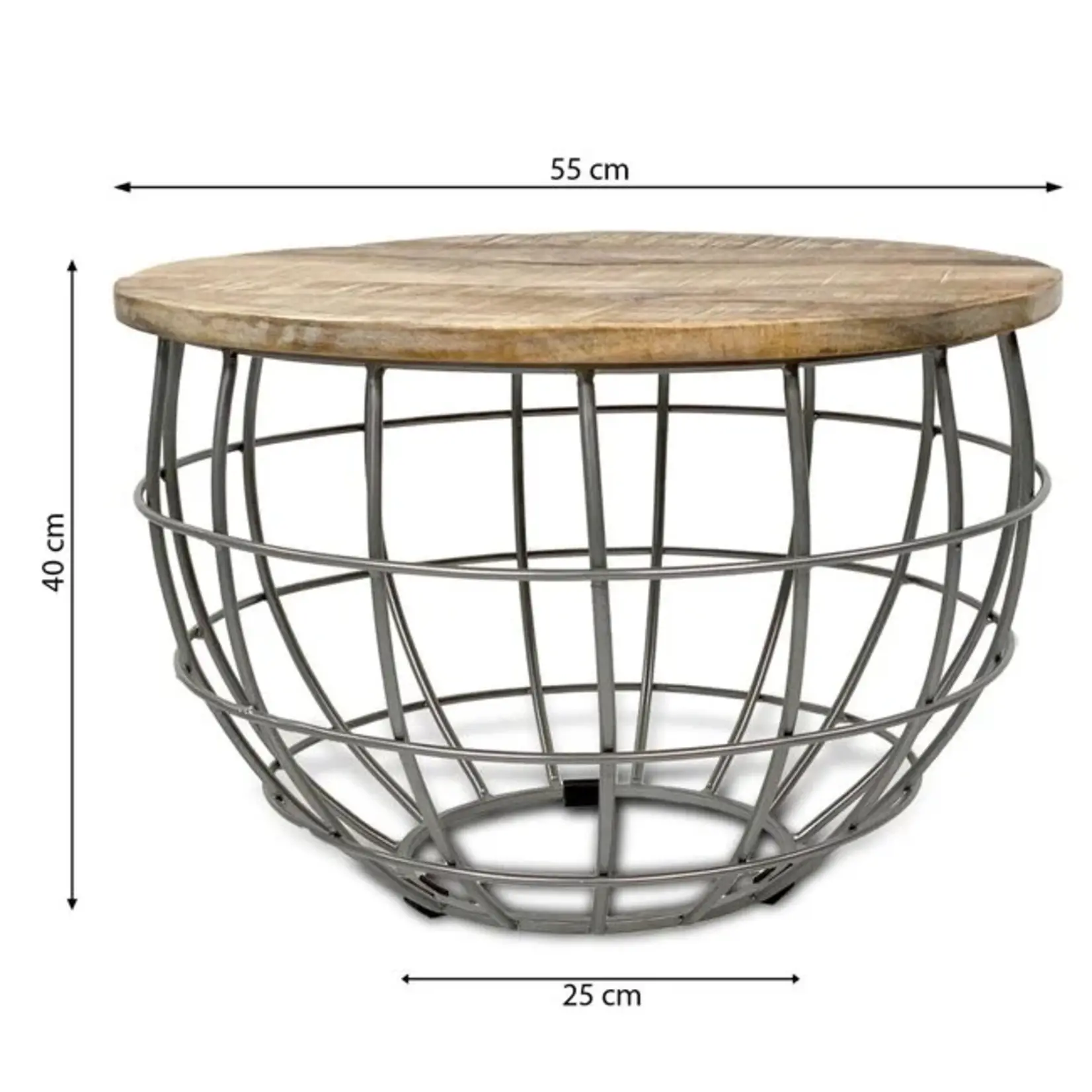 Bobbel Home Bobbel Home -Side table - durable coffee table round - ø 55 cm solid metal frame