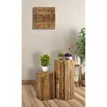 Bobbel Home Bobbel Home -Square column of solid mango wood 27 x 27 x 50 cm