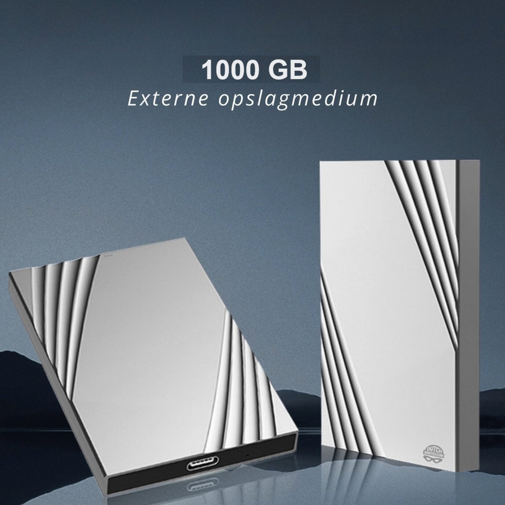 Dutch Wanted Dutch Wanted Ultra Glance Draagbare SSD Externe Harde Schijf - Snelle writing speed van 550mb p/s - aan Solide State Opslag - Plug and play - Portable storage - Opslag extern pc of laptop - USB 3.2 - Harde schijf expansion