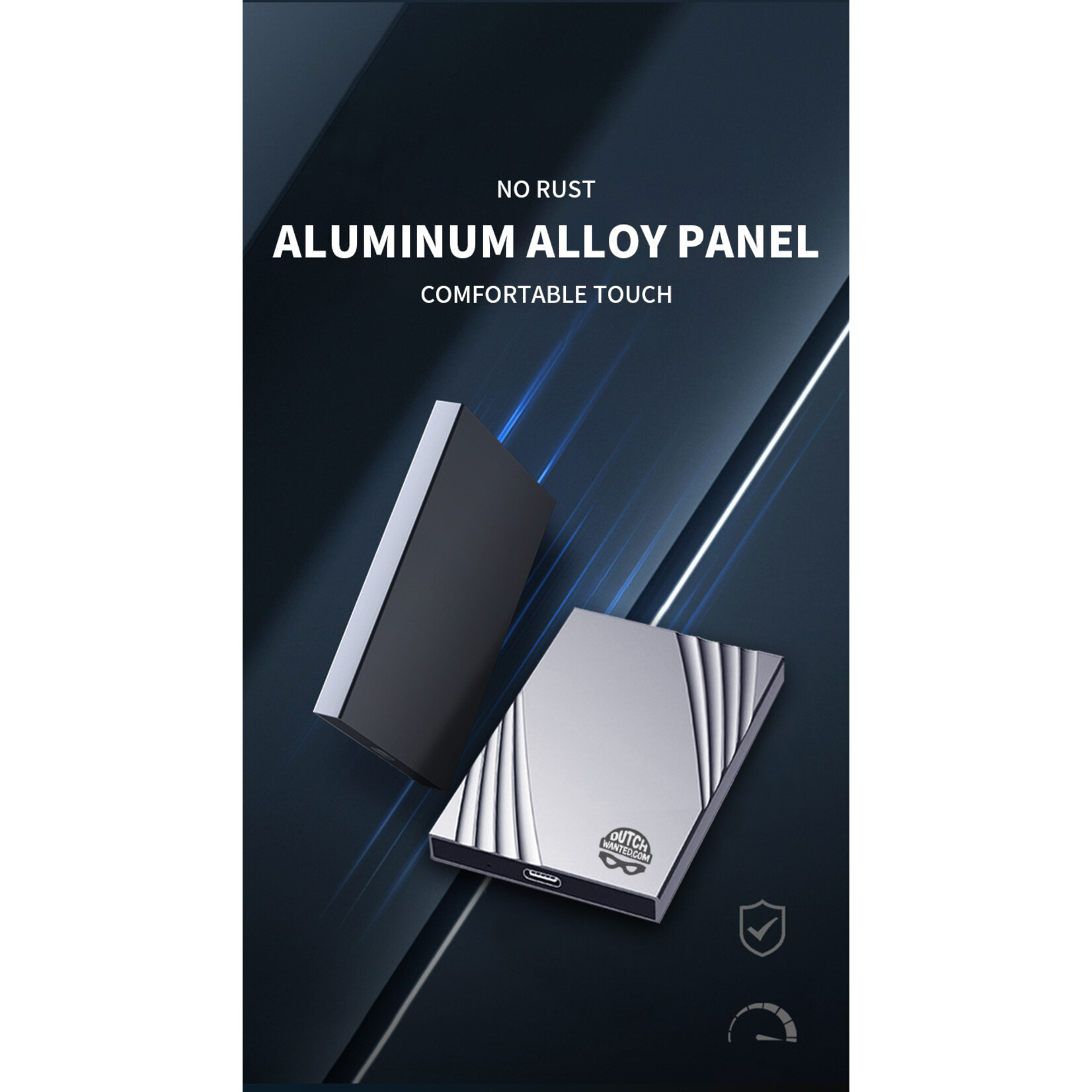 Dutch Wanted Dutch Wanted Ultra Glance Draagbare SSD Externe Harde Schijf - Snelle writing speed van 550mb p/s - aan Solide State Opslag - Plug and play - Portable storage - Opslag extern pc of laptop - USB 3.2 - Harde schijf expansion