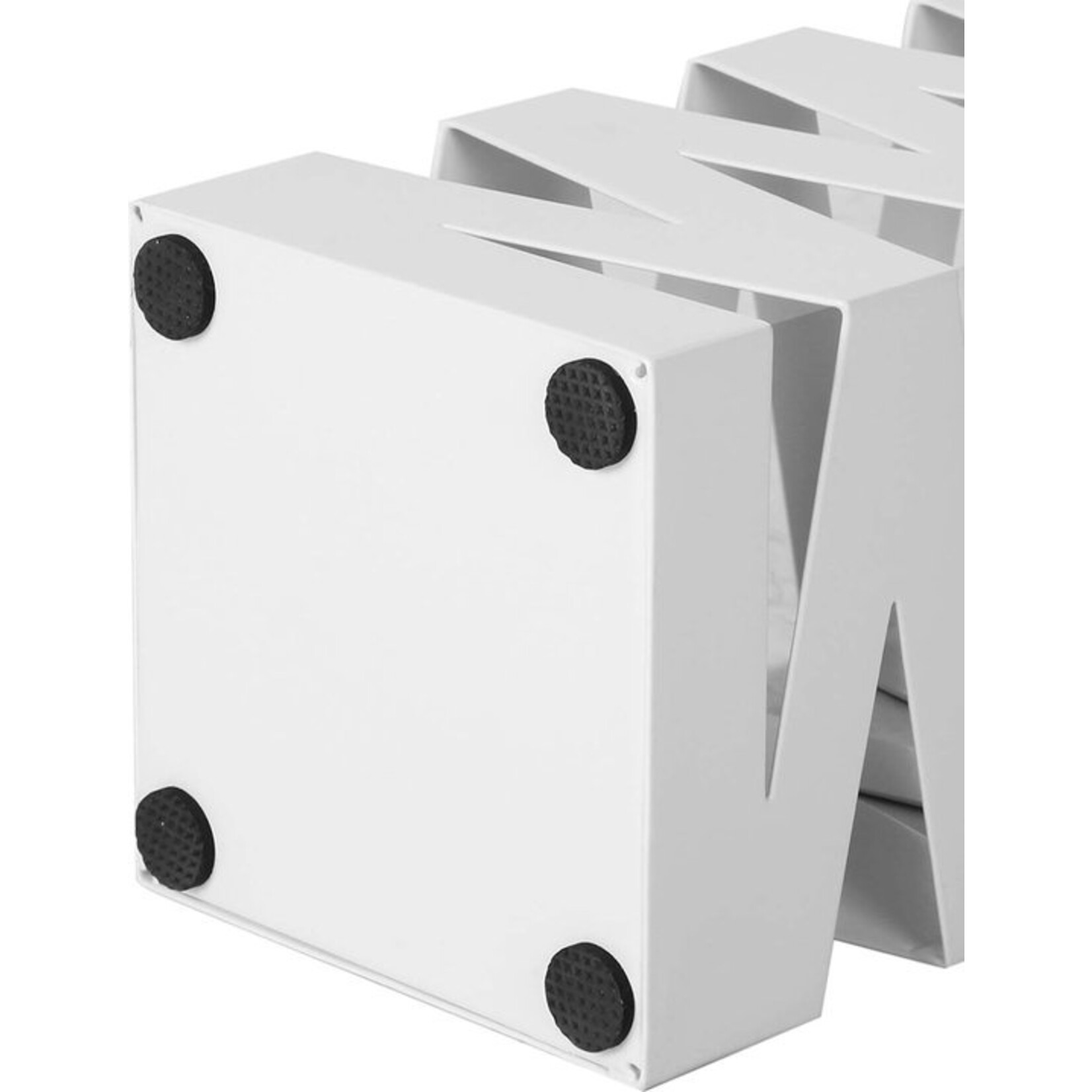 Bobbel Home Bobbel Home - parapluhouder, metaal, parapluhouder, vierkant, 4 haken en een afneembare wateropvangbak, 15,5 x 15,5 x 49 cm, wit