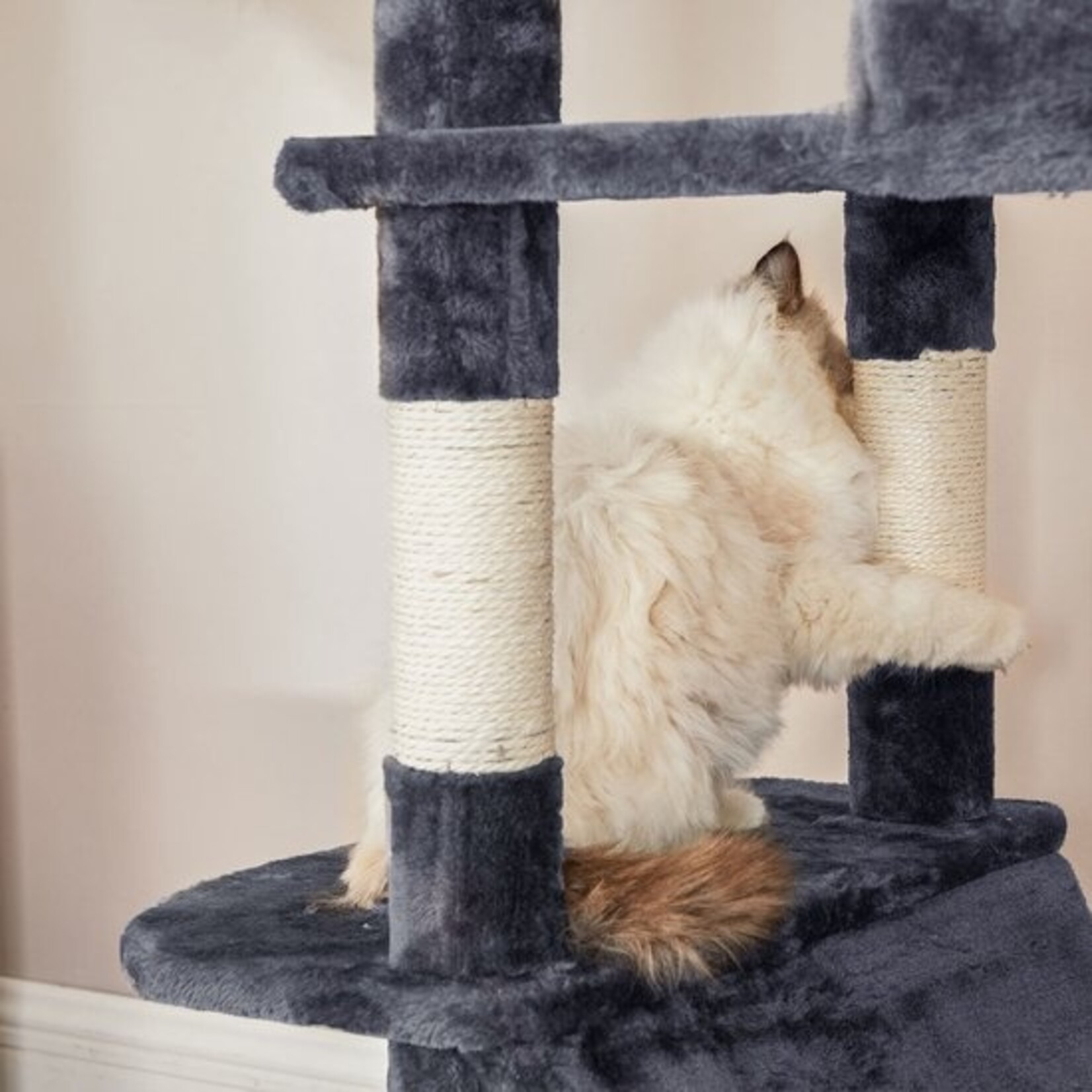 Bobbel Home Bobble Home - Scratch Post, tall, XL Cat Tree, 206 cm, smoke gray
