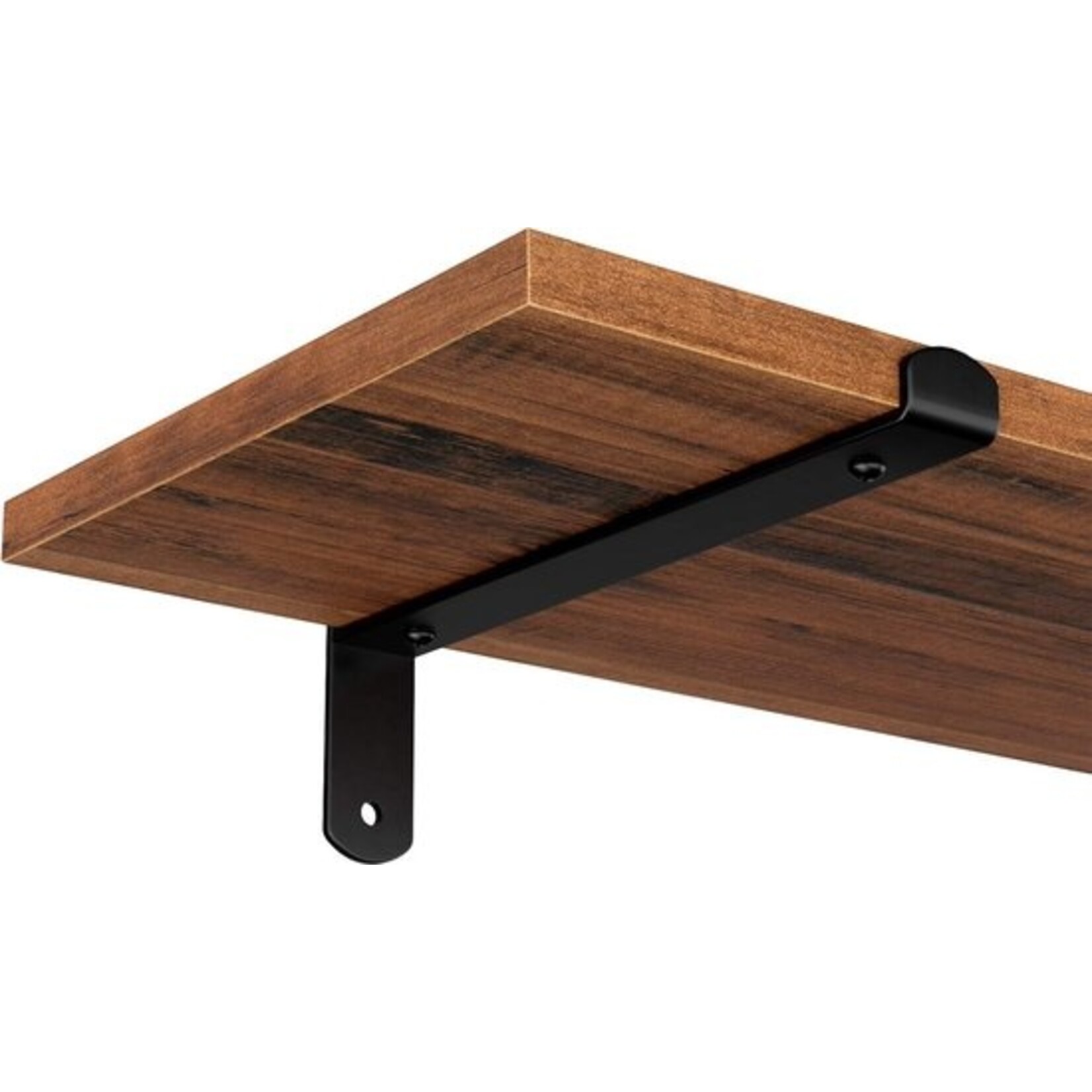 Bobbel Home Bobble Home - set of 2, 60 x 20 x 7 cm, floating shelf, vintage, wood look, loadable up to 15 kg, brown-black