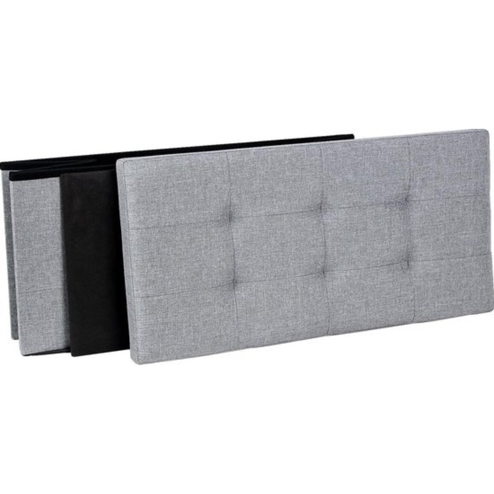 Bobbel Home Bobbel Home - bank met opbergruimte, zitkist, voetenbank, opbergbox, 80 L, 76 x 38 x 38 cm, lichtgrijs