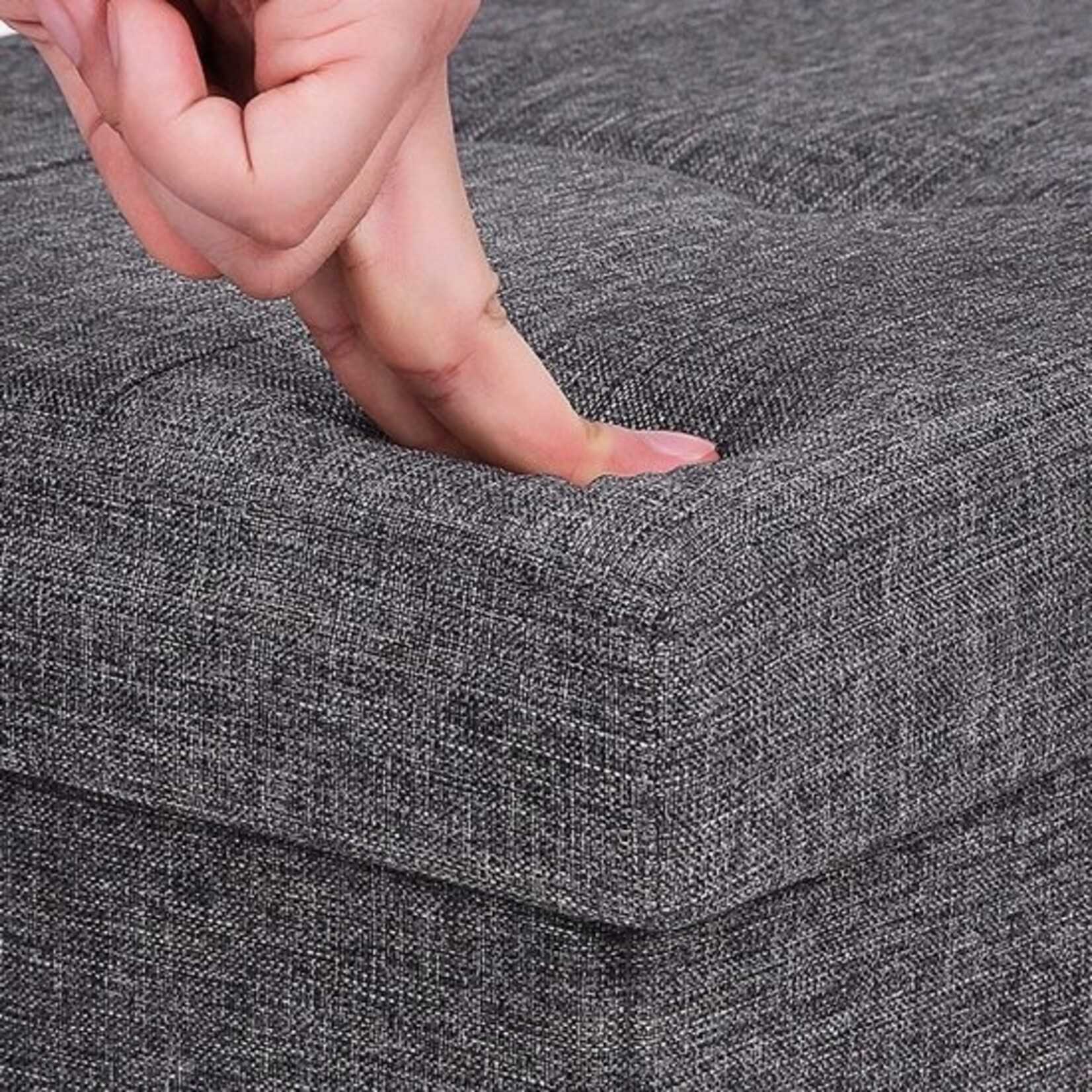 Bobbel Home Bobble Home - bench with storage, seat chest, ottoman, storage box, 80 L, 76 x 38 x 38 cm, gray