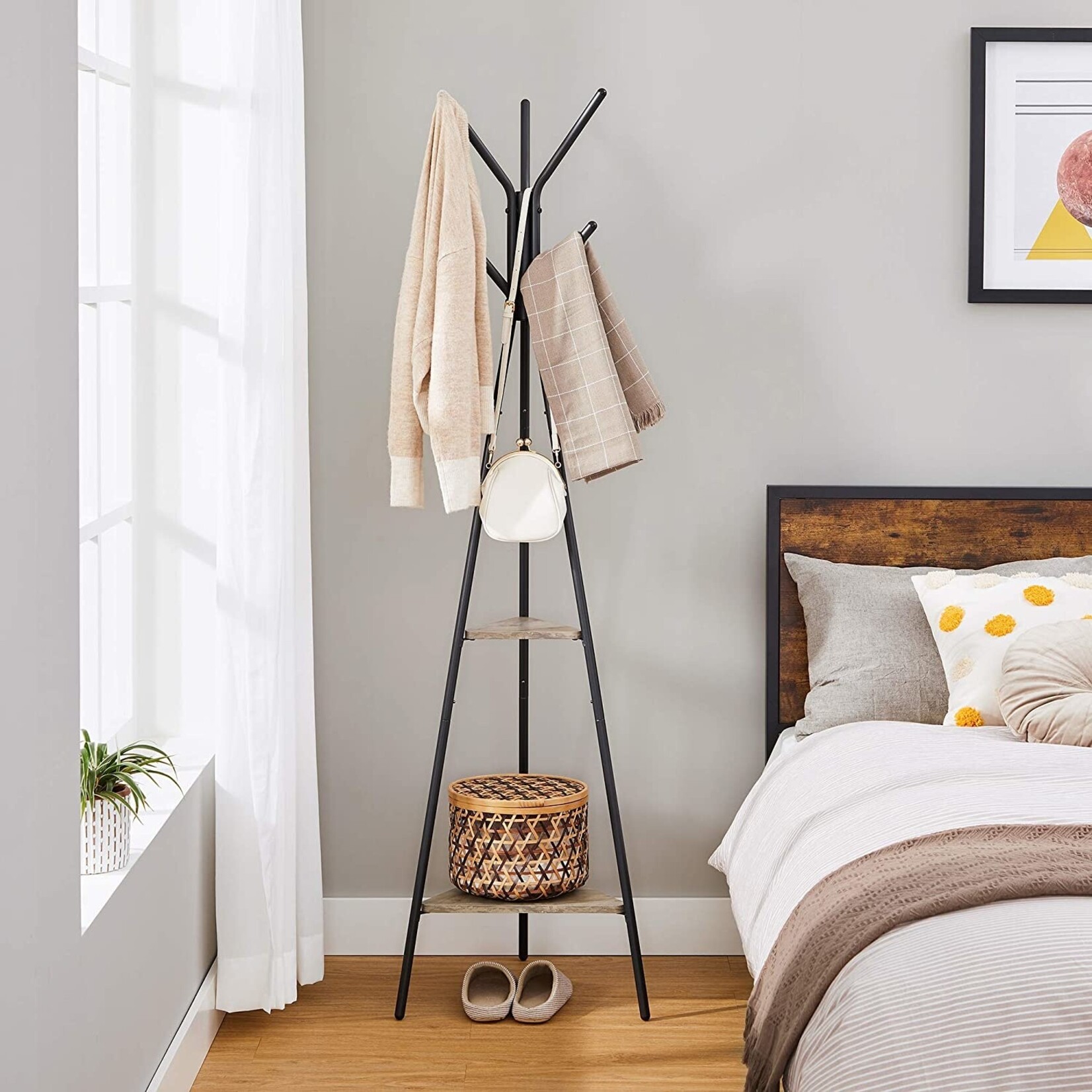 Parya Home Parya Home coat rack - 2 shelves - grey/black