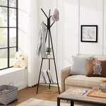 Parya Home kapstok - 2 planken - grijs/zwart