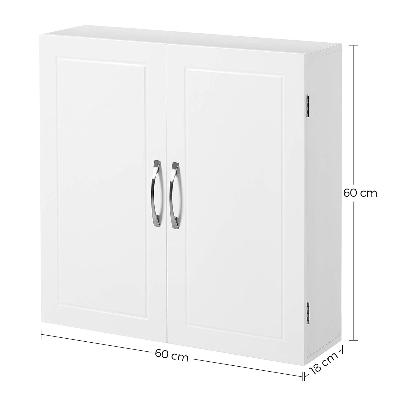 Parya Home Parya Home - Bathroom cabinet - Wall cabinet - 2 Doors - Adjustable shelves - Wood - White