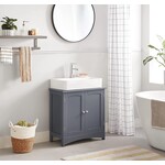 Parya Home - Bathroom cabinet - Vanity unit - 2 Doors - Wood - Grey
