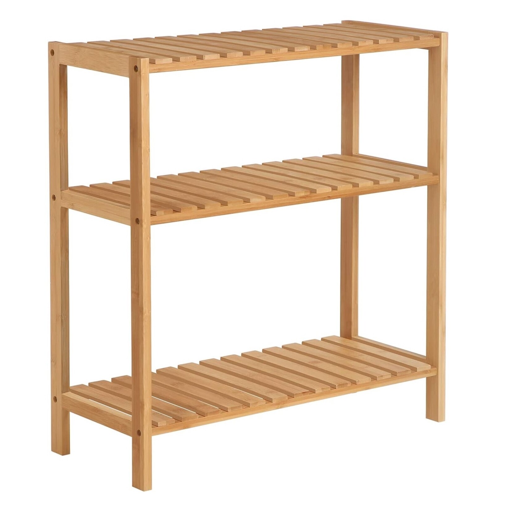 Parya Home - Bamboo Bathroom Rack - 3-Tier Bathroom Cabinet - Natural