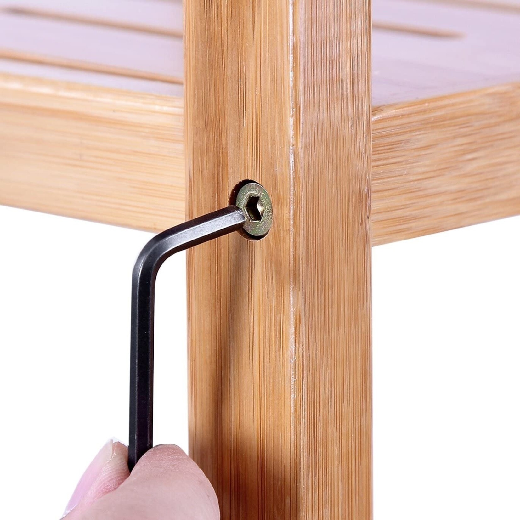 Parya Home Parya Home - Bamboe Badkamerrek - Badkamermeubel - 3-etage's - Naturel