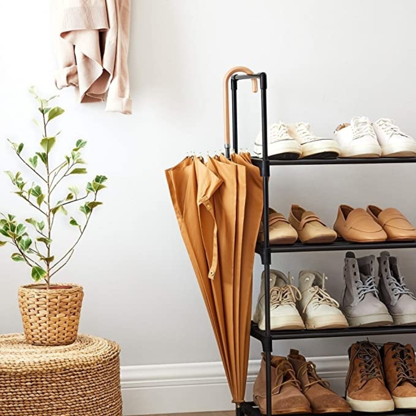 Parya Home Parya Home  metal Shoe rack with 5 levels - black