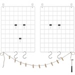 Parya Home Parya Home set of 2 iron grids - photo wall - white