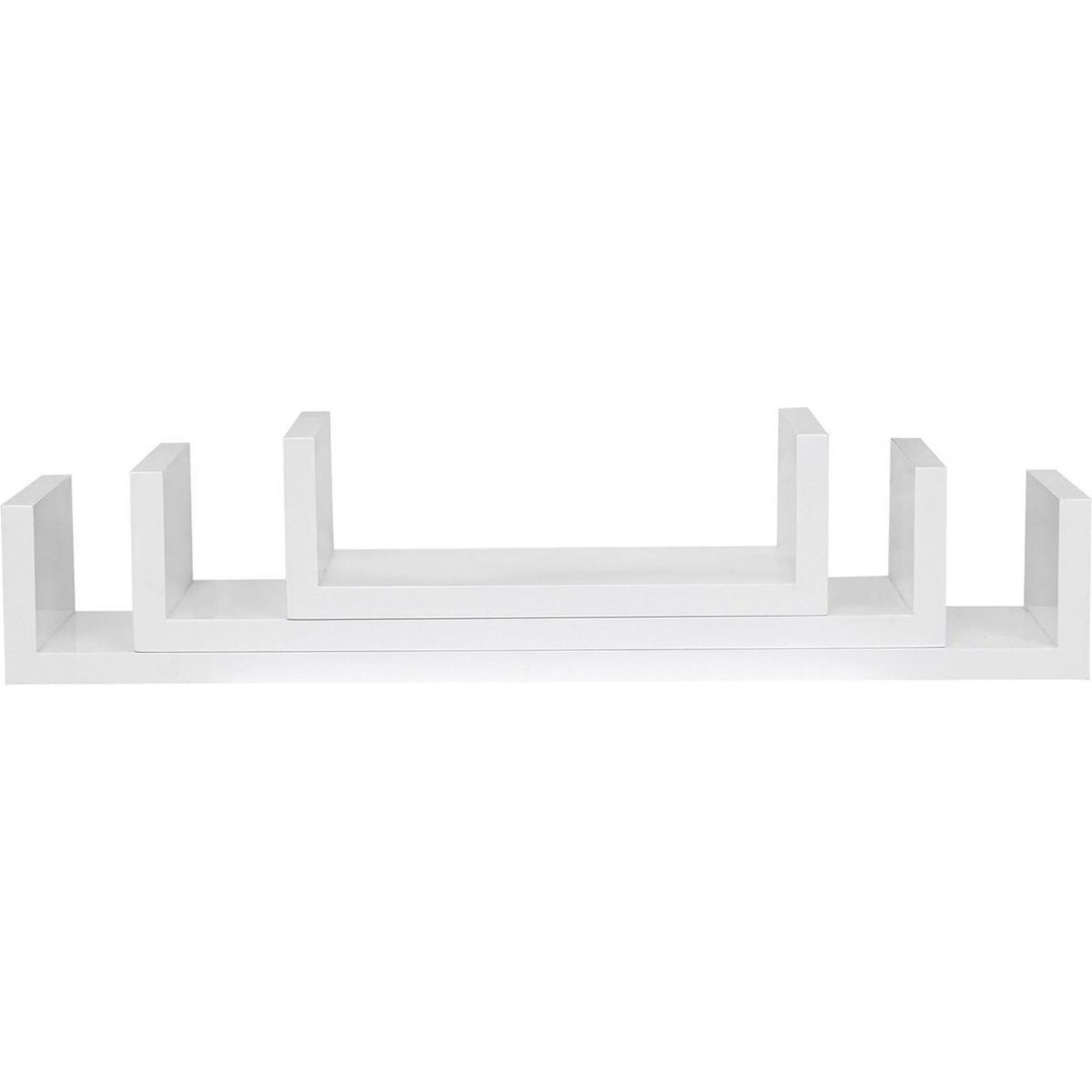 Parya Home Parya Home - wall shelf set of 3 floating shelves, MDF wood, depth 15 cm