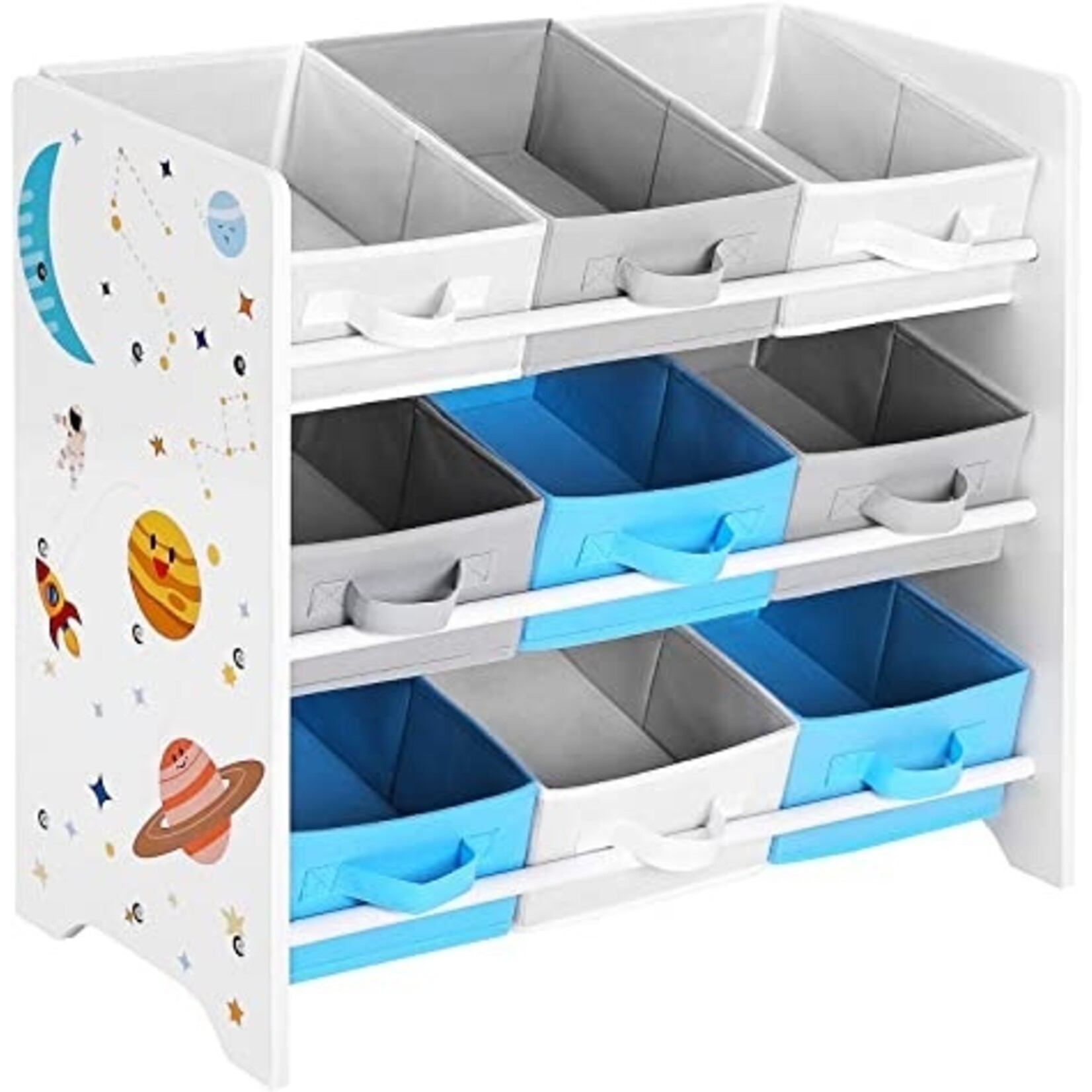 Opbergmeubel voor kinderen met 9 opbergdozen