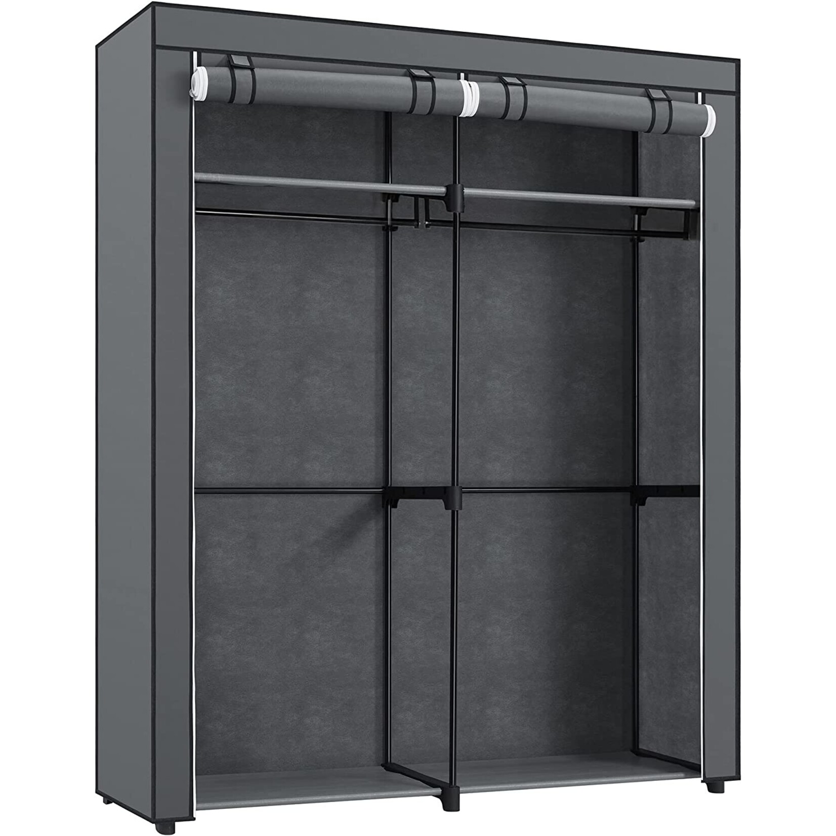 Parya Home XL Kledingkast Stoffen Kast Vouwkast Met 2 Oprolbare Deuren