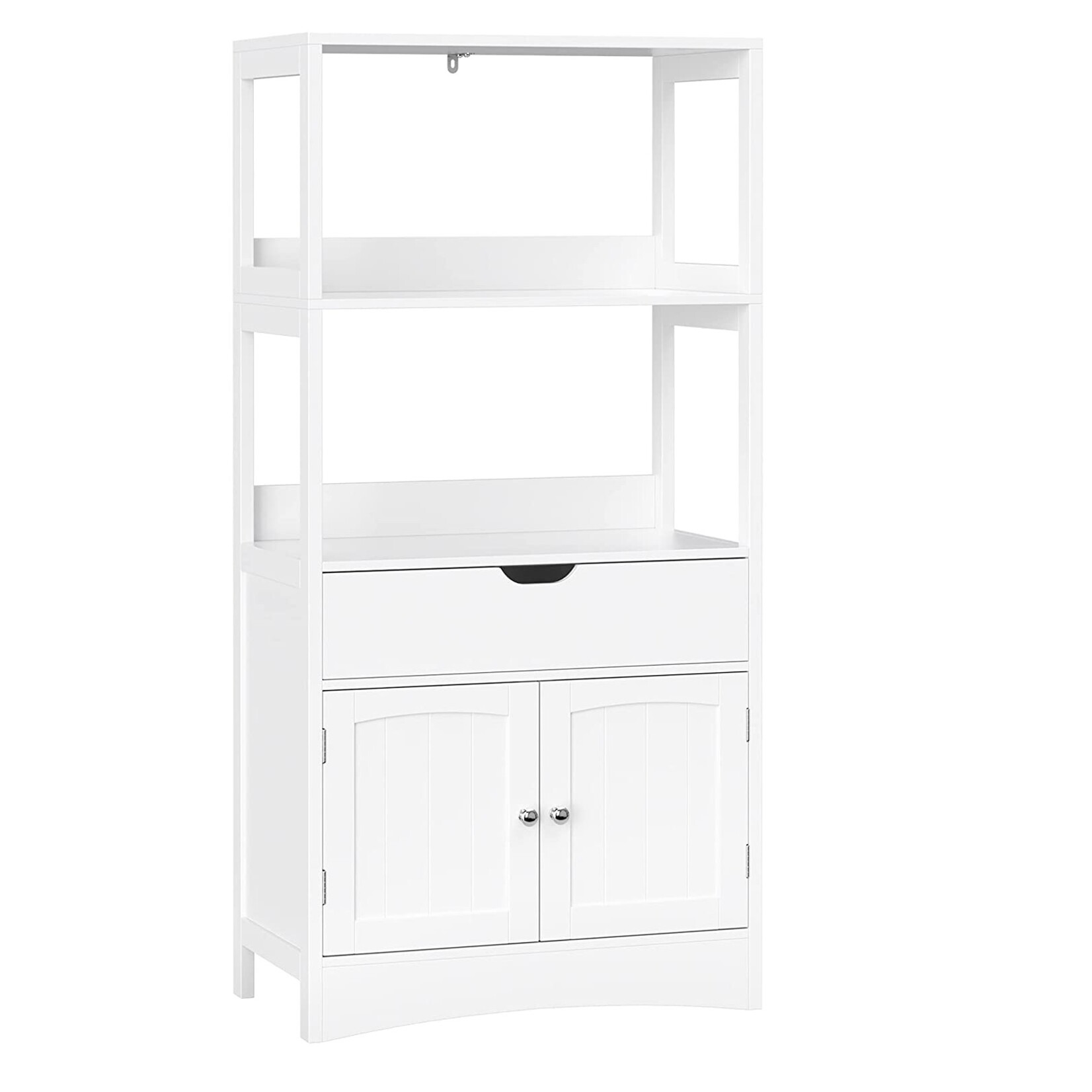 Parya Home - Bathroom cabinet - 2 shelves - 1 drawer - 2 doors - Wood - White