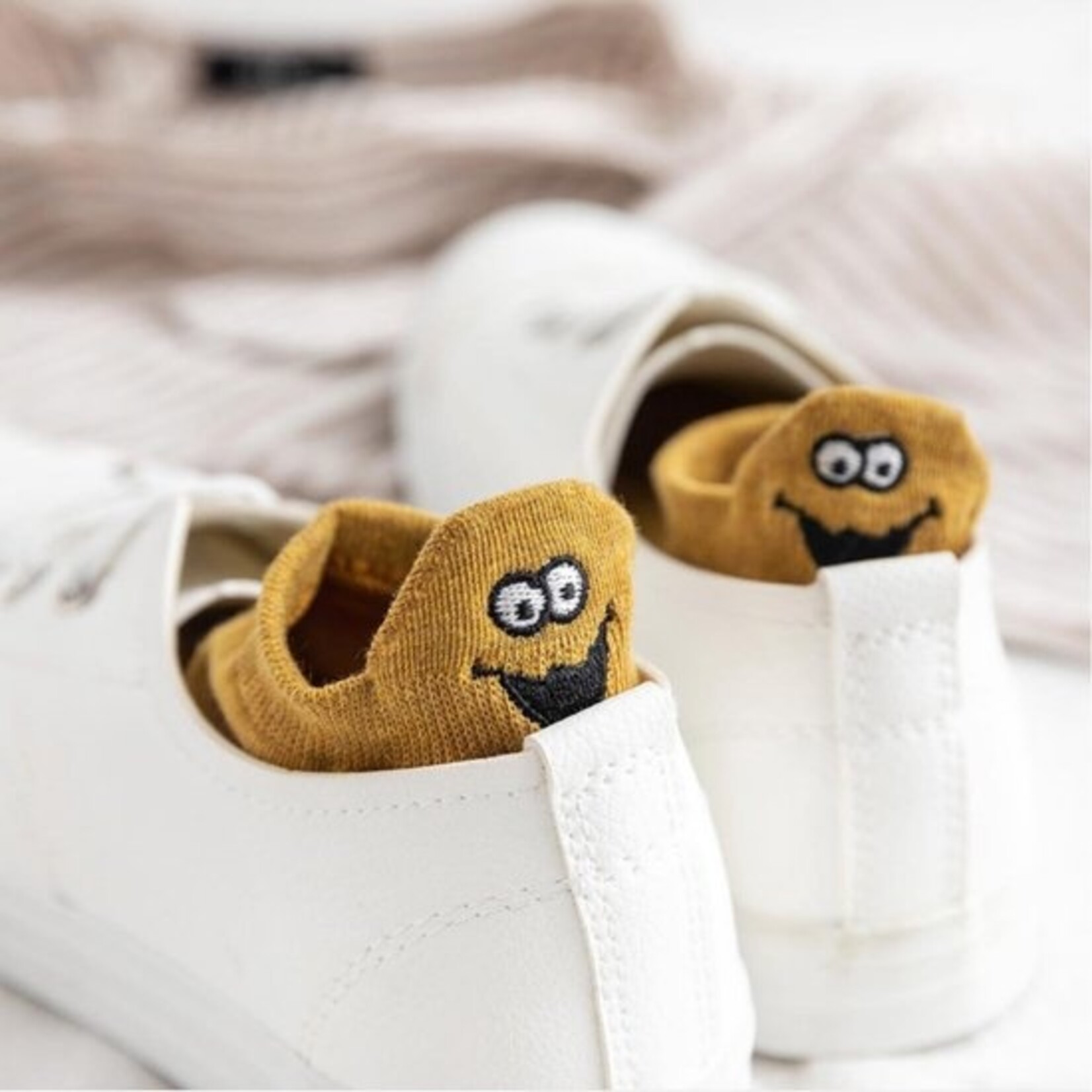 Parya Smiling Socks® 10-Pack - Fun Socks - Female/Male - Size 35-43 - Funny socks - Cotton - Gift for her - Non-slip socks - One size socks