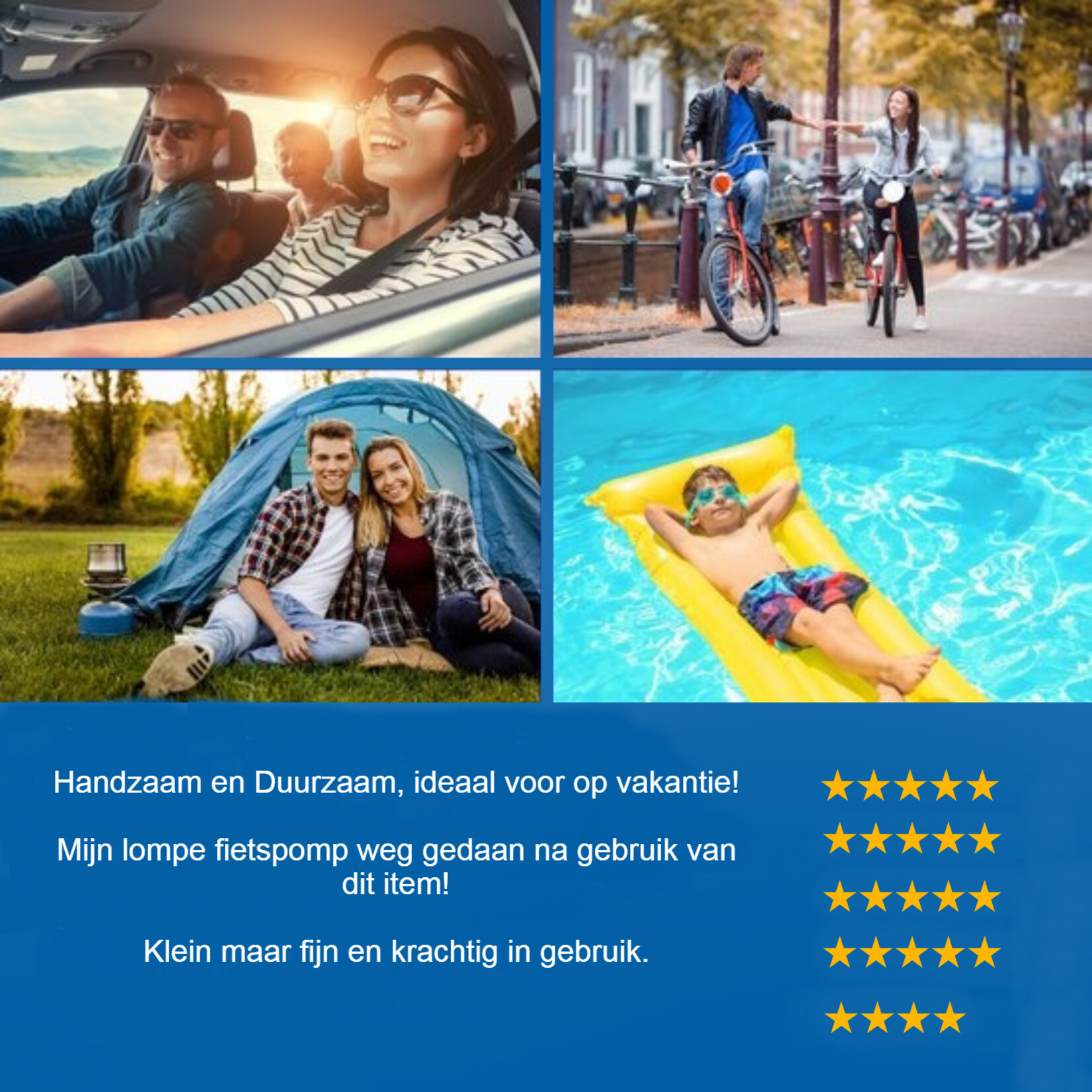 Dutch Wanted Dutch Wanted Electric Bicycle Pump - Wireless Compressor Tire Pump - Portable Air Compressor - Car - Scooter - Motorcycle - Racing Bike - LED Flashlight - Battery Bicycle Pump Electric - Bicycle Pump - Wireless Bicycle Pumps - USB Rechargeable - Festival