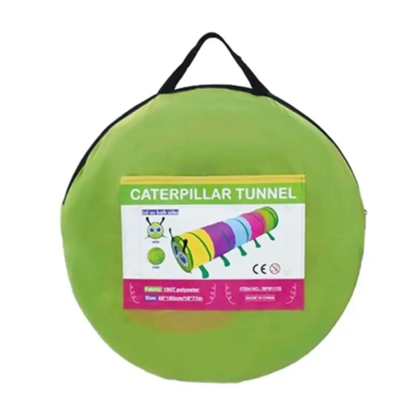 Bobbel Home Bobbel Home Play Tunnel for Children - Crawling Tunnel Caterpillar - 165x46cm - Includes Carrying Bag - Play Tent with Tunnel - Crawling Roller - Foldable - Indoor and Outdoor Play Tent