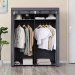 Parya Home XL Wardrobe - Fabric Wardrobe - Folding Wardrobe With 2 Roll-Up Doors