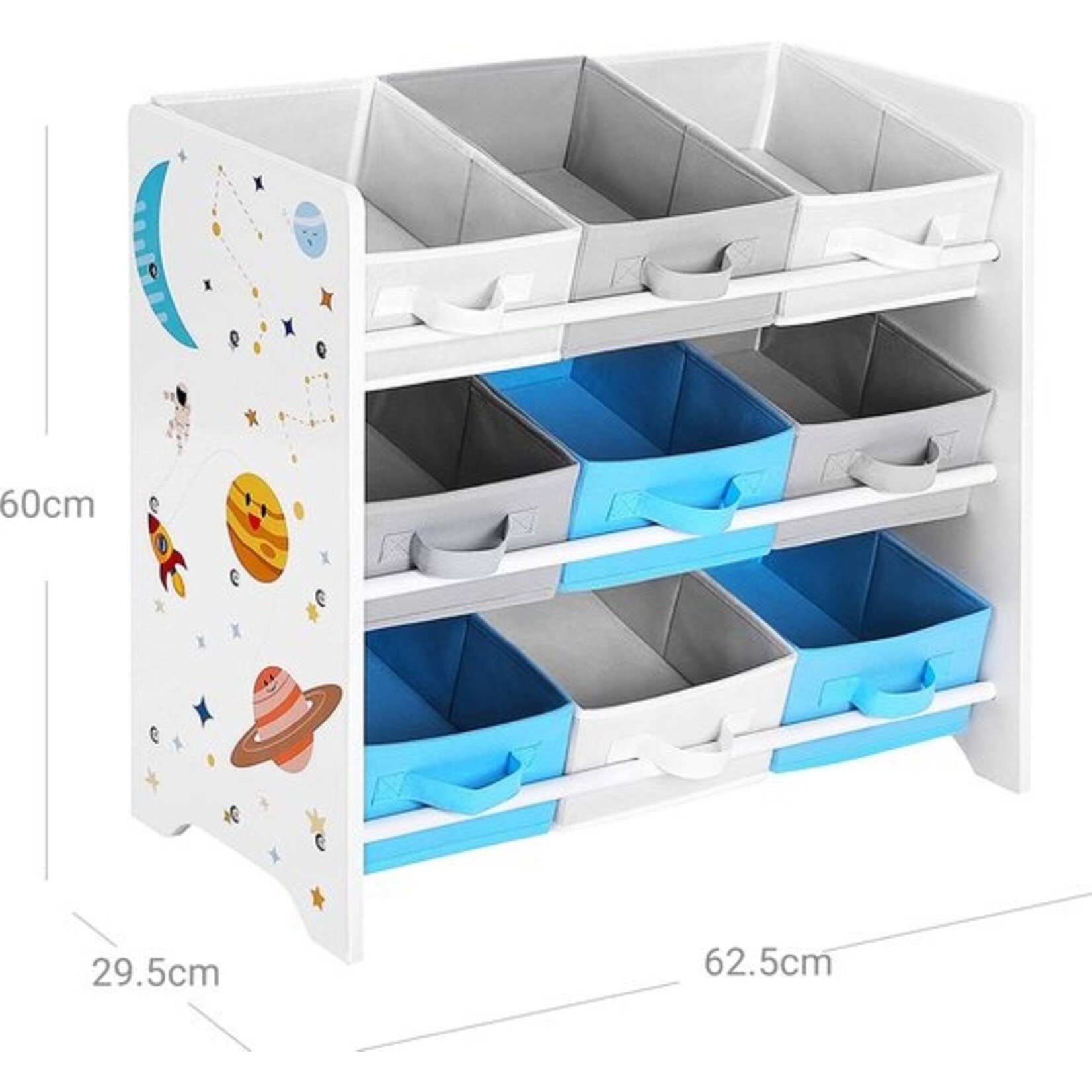 Children's storage cabinet with 9 storage boxes