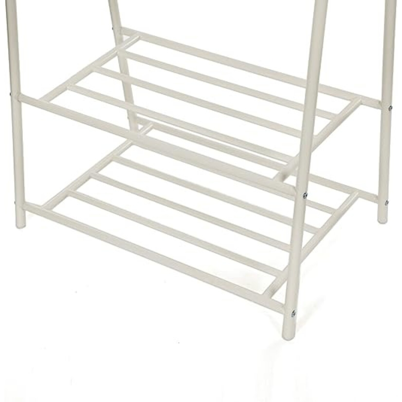 Clothes Rack - Clothes Stand With Shoe Rack - White - 83 x 41.5 x 6.4 cm