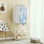 Parya Home Kledingrek - Kledingstandaard Met Schoenenrek - Wit - 83 x 41,5 x 6,4 cm