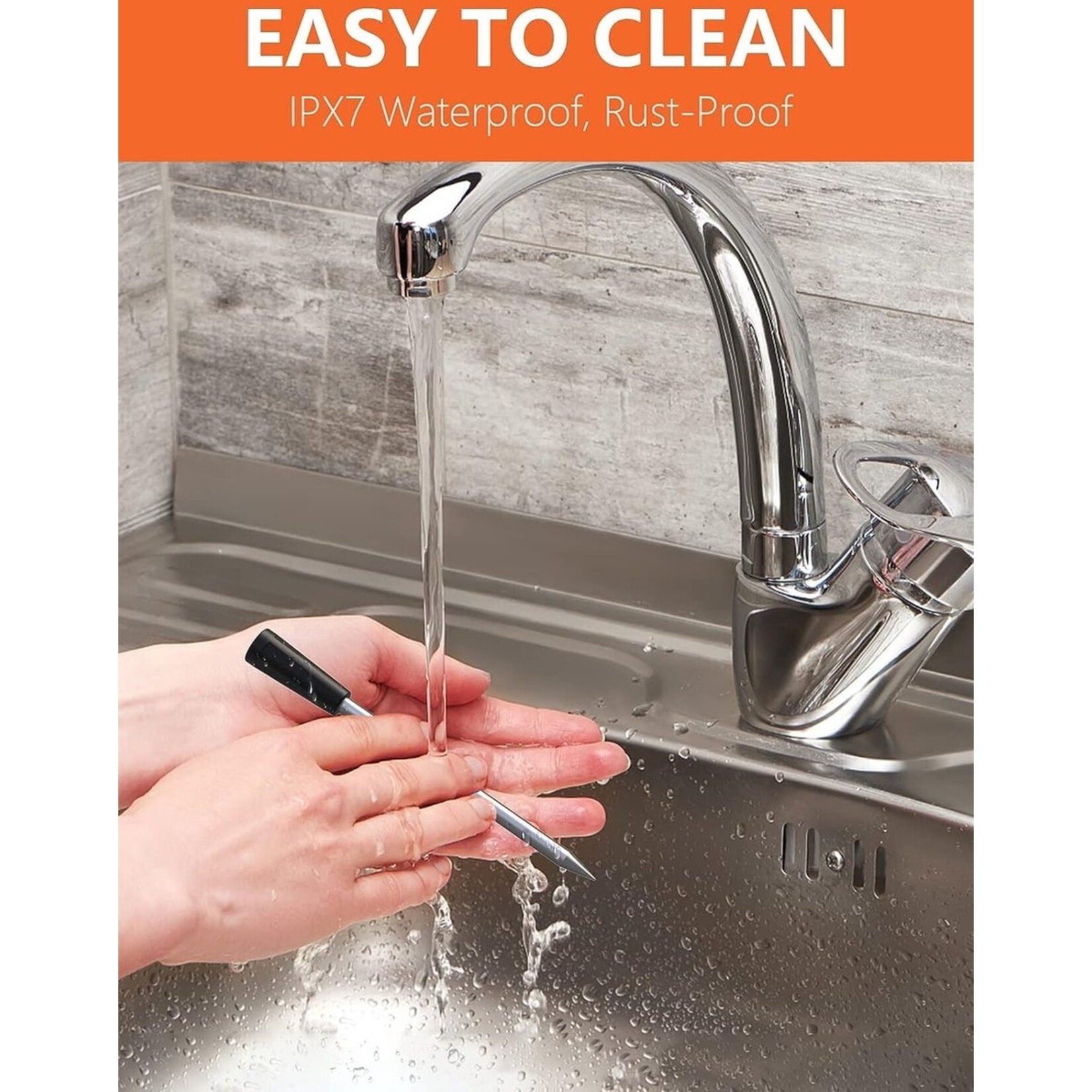 Bobbel Home Vleesthermometer Draadloos met App - BBQ Thermometer met Bluetooth - Oventhermometer - BBQ accesoires - RVS - ZWART